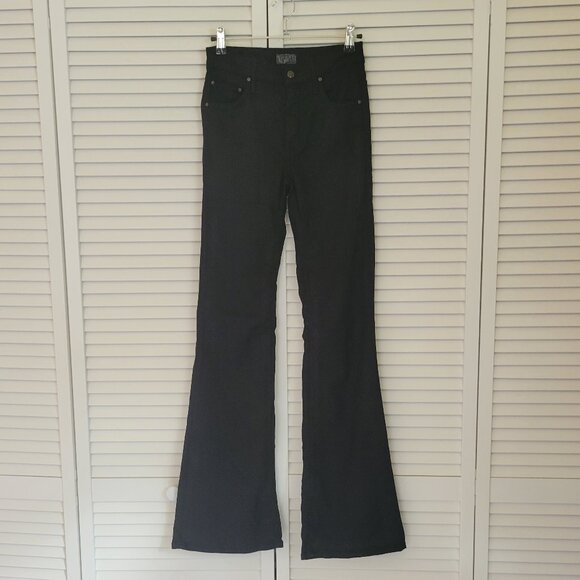 MOTHER The Mellow Drama High Rise Wide Leg Flare Jean in Black - Picture 1 of 13